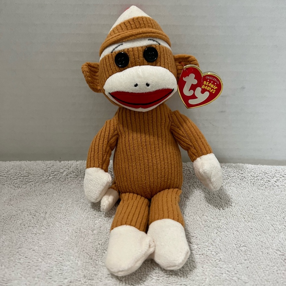 Ty beanie babies Socks the sock monkey